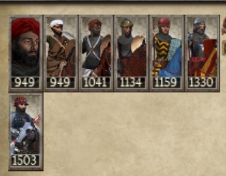 ALMOHAD CALIPHATE KINGDOMS 1212AD GENERALS IMAGE