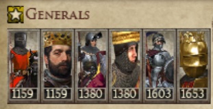 CROWN OF ARAGON KINGDOMS 1212AD GENERALS IMAGE