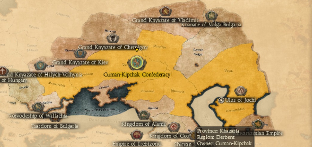 CUMAN KIPCHAK KINGDOMS 1212AD START DIPLOMACY